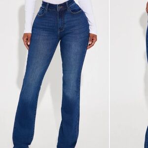 Dark wash stretch jeans fashion nova
